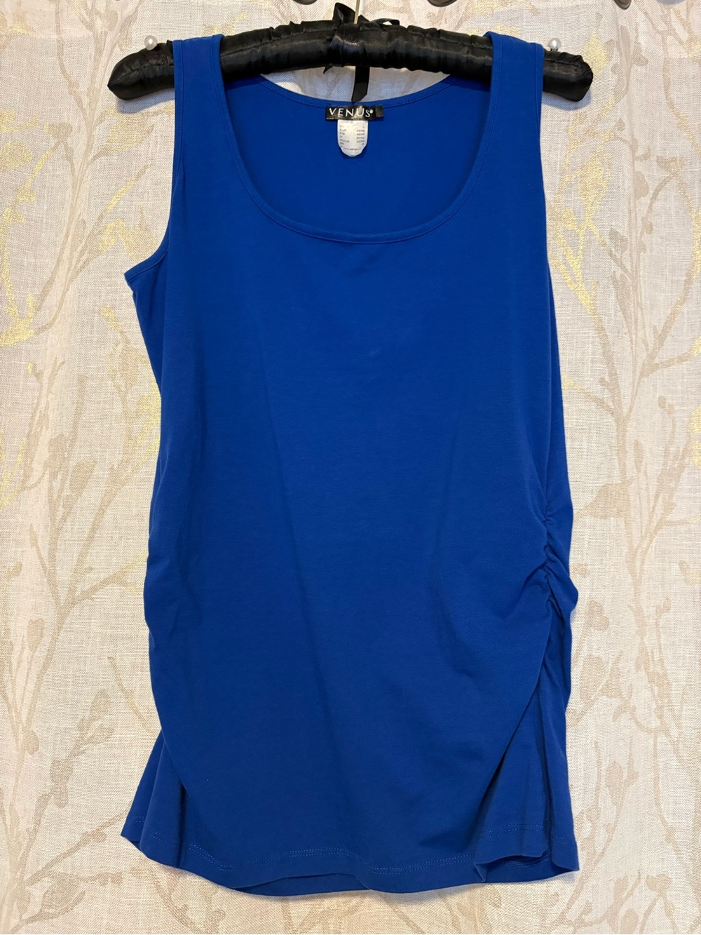 VENUS Royal Blue Scoop Neck Tank with Side Ruching